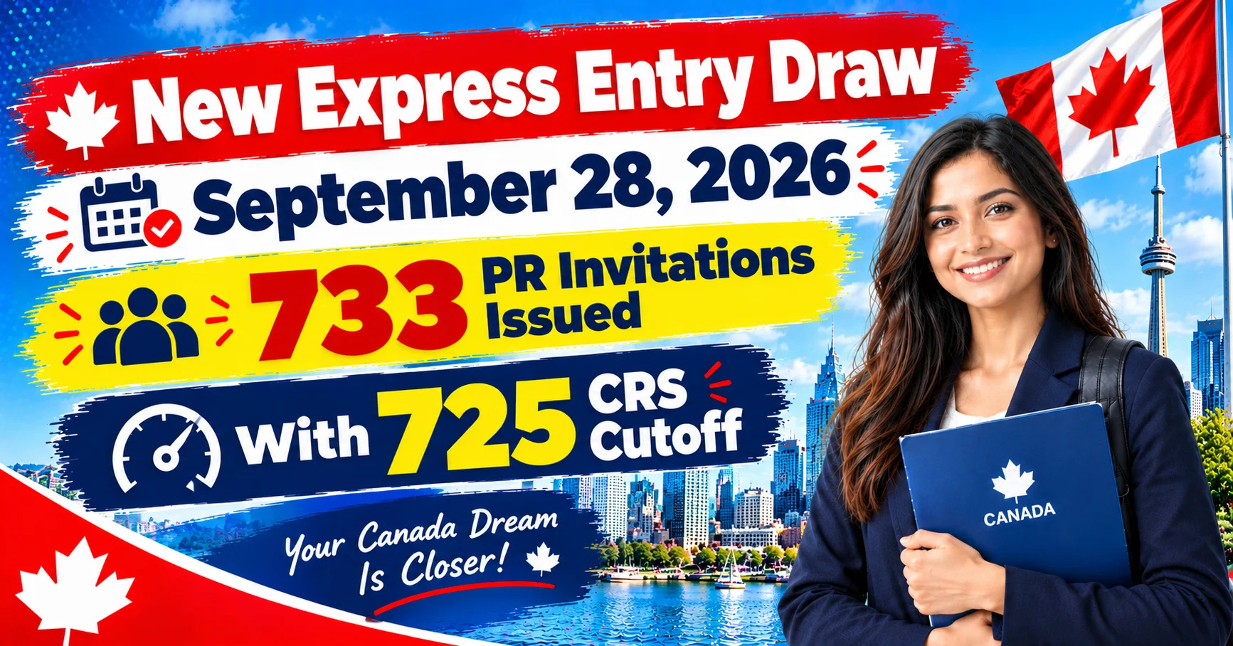New Express Entry Draw September 28, 2026 Issues 733 PR Invitations With 725 CRS Cutoff